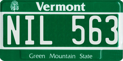 VT license plate NIL563