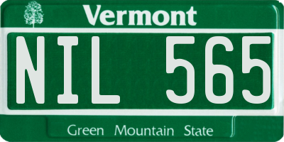 VT license plate NIL565
