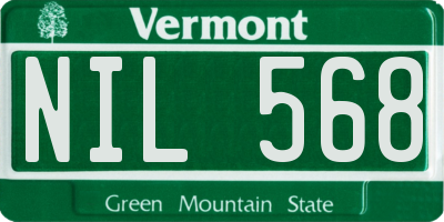 VT license plate NIL568