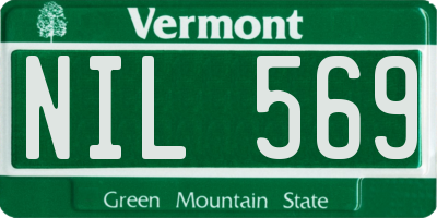 VT license plate NIL569