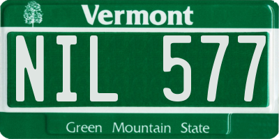 VT license plate NIL577