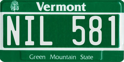 VT license plate NIL581