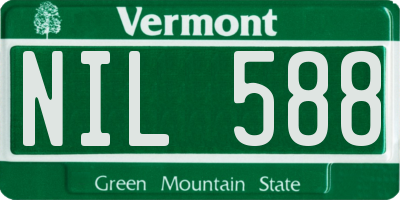 VT license plate NIL588