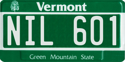 VT license plate NIL601