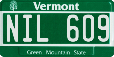 VT license plate NIL609
