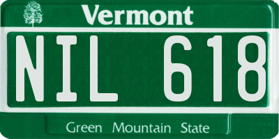 VT license plate NIL618