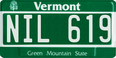 VT license plate NIL619