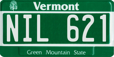 VT license plate NIL621