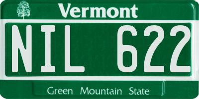 VT license plate NIL622