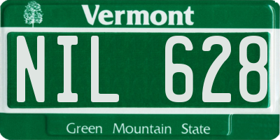 VT license plate NIL628