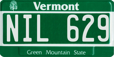 VT license plate NIL629