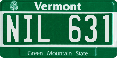 VT license plate NIL631
