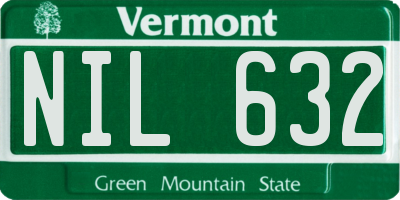 VT license plate NIL632