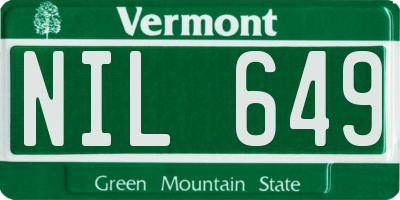 VT license plate NIL649