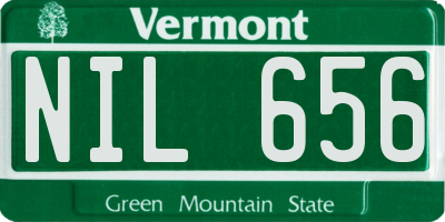 VT license plate NIL656