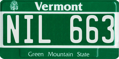 VT license plate NIL663