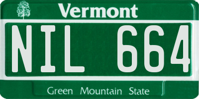 VT license plate NIL664