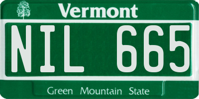 VT license plate NIL665