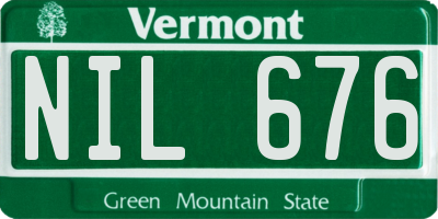 VT license plate NIL676