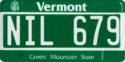 VT license plate NIL679