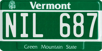 VT license plate NIL687