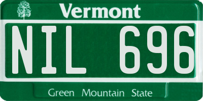 VT license plate NIL696