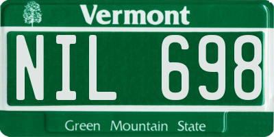 VT license plate NIL698
