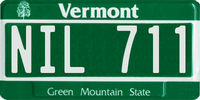 VT license plate NIL711