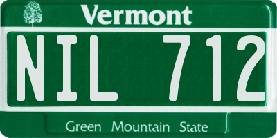 VT license plate NIL712