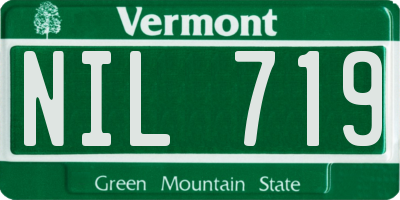 VT license plate NIL719