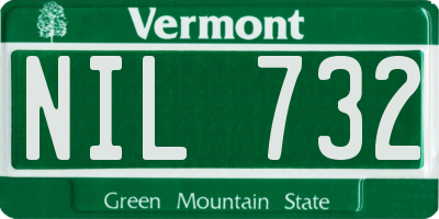 VT license plate NIL732