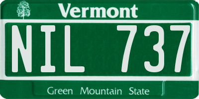 VT license plate NIL737