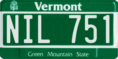 VT license plate NIL751