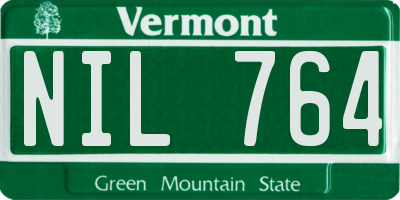 VT license plate NIL764