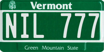 VT license plate NIL777