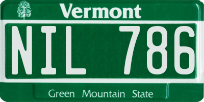 VT license plate NIL786