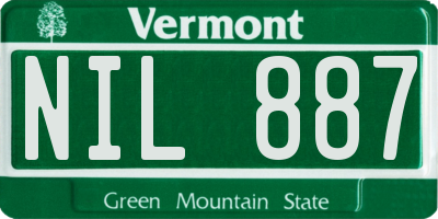 VT license plate NIL887
