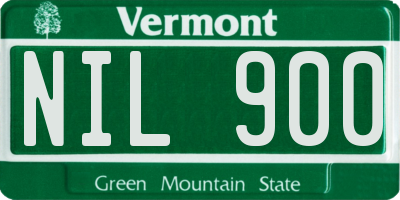 VT license plate NIL900