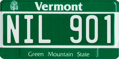 VT license plate NIL901