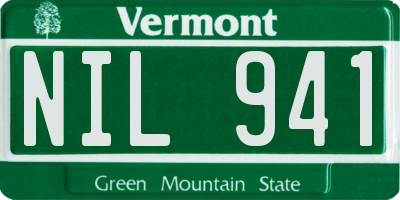 VT license plate NIL941