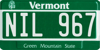 VT license plate NIL967