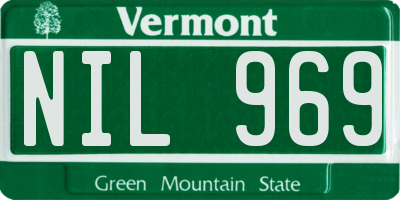 VT license plate NIL969