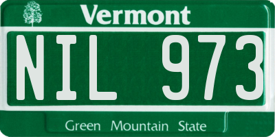 VT license plate NIL973