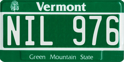 VT license plate NIL976