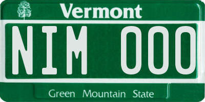 VT license plate NIM000