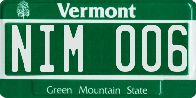 VT license plate NIM006