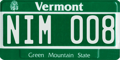 VT license plate NIM008