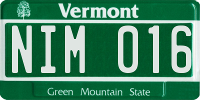 VT license plate NIM016