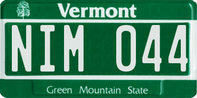 VT license plate NIM044