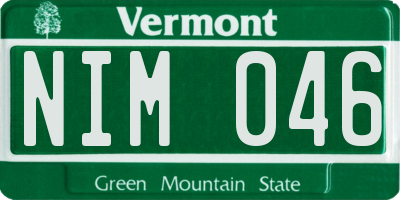 VT license plate NIM046